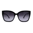 thumbnail image 2 of Womens Glitter Oversize Cat Eye Inset Lens Designer Sunglasses Black Silver Smoke, 2 of 4