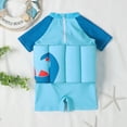thumbnail image 7 of URMAGIC URMAGIC 2-6Y Kid Boy Short Sleeve One Piece Swimsuit Float Suit Cute Dinosaur Buoyancy Bathing Suit, 7 of 7