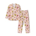 thumbnail image 1 of Balery Breakfast Pijama para Hombre de Dos Piezas con Manga Larga, Conjunto de Dormir y Descanso Suave con Bolsillos-XX-Large, 1 of 7