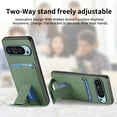 thumbnail image 3 of for Google Pixel 7 Back Case, Luxury Ultra Slim Carbon Fiber Card Slot with Kickstand Shockproof Protective, Support Car Magnetic Mount Case Cover for Google Pixel 7, Green, 3 of 8