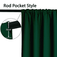 thumbnail image 7 of Yakamok 18 Inches Long Blackout Curtain Valances for Kitchen Windows - 1 Panels Blackout Window Valances for Basement with Rod Pocket (Dark Green,Width 52 by Length 18,1 Pair), 7 of 7