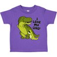 thumbnail image 3 of Inktastic I Love My Dad with Baby and Daddy Tyranasaurus Rex Boys or Girls Toddler T-Shirt, 3 of 5