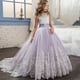 thumbnail image 3 of Vestido infantil Vestido de boda para niñas Vestido de princesa acampanado a juego de colores Vestido de boda de flores para niñas, 3 of 5