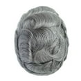 thumbnail image 2 of 8x10in Fine Mono Center Poly with Gauze in front 100% Human Hair Replacement Mens Toupee Hair System Men Wigs, 2 of 6