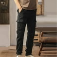 thumbnail image 2 of Cavosen Baggy Cargo Pants with Multiple Pocket Elastic Waist Slim Fit Pants Solid Big and Tall Pull on Workout Pants, 2 of 4