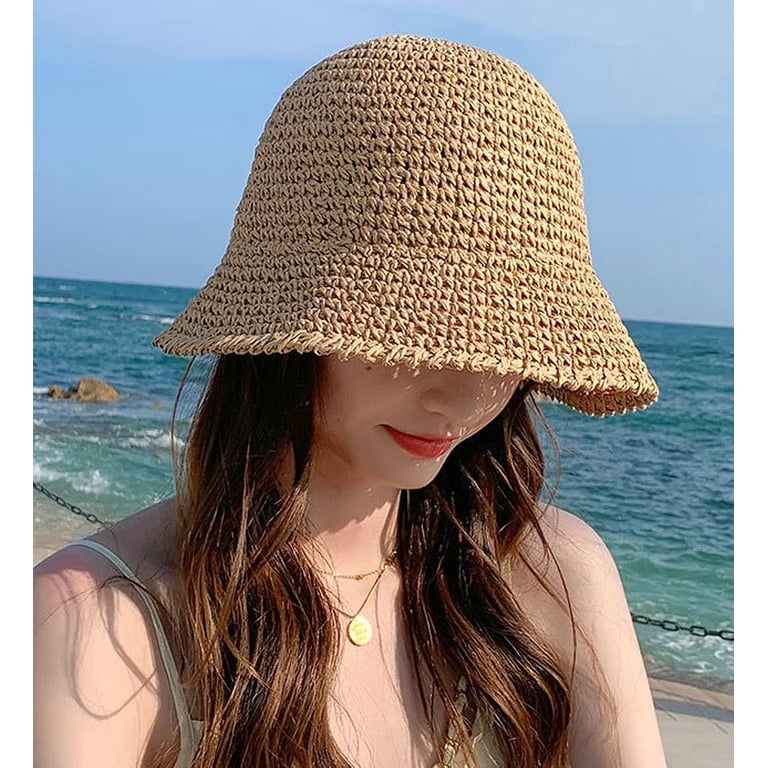 YooGuoGuo Womens Straw Sun Hat Woven Bucket Hat Fishing Hat  display picture 1