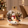 thumbnail image 3 of DefiDgd Lighted Clear Acrylic Christmas Ball Ornament,3D Miniature Snowy Winter Scene Hanging Bauble With Gold Cap for Xmas Tree Holiday Home Decor,Gift, 3 of 7