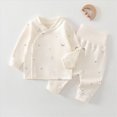 thumbnail image 2 of TOWED22 Toddler Boys Girls Christmas Pajamas Dinosaur Jammies Santa Claus Kids Cotton Fall Winter Sleepwear Set 6-12 Months 12-24 Months 2t 3t 4t 5t 6t 7t 8t 9t Children,Beige,0-3 M, 2 of 7