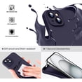 thumbnail image 3 of Liquid Silicone Case for iPhone 15 Plus - [Camera All-Round Protection] [Soft Microfiber Lining Anti-Scratch] 4 Layer Full Covered Shockproof Gel Rubber Phone Case Cover, 6.7", Dark Purple, 3 of 16