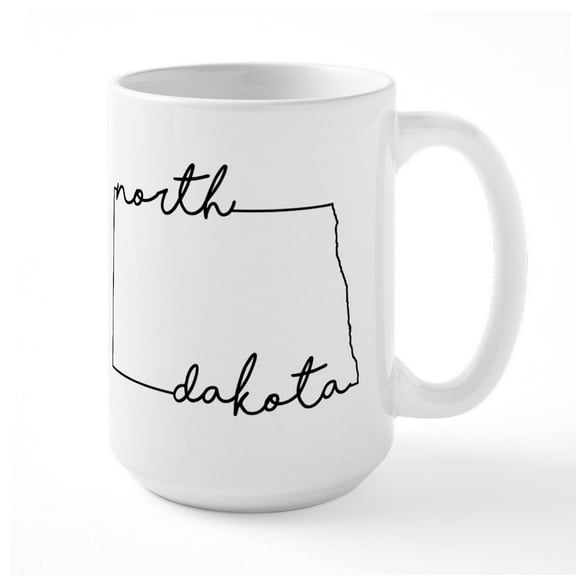 CafePress - North Dakota - 15 oz Ceramic Large White Novelty Mug
