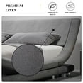 thumbnail image 6 of Sha Cerlin Full Size Upholstered Linen Fabric Low Profile Sleigh Platform Bed Frame with Adjustable Headboard, Wood Slats Support, Grey, 6 of 8