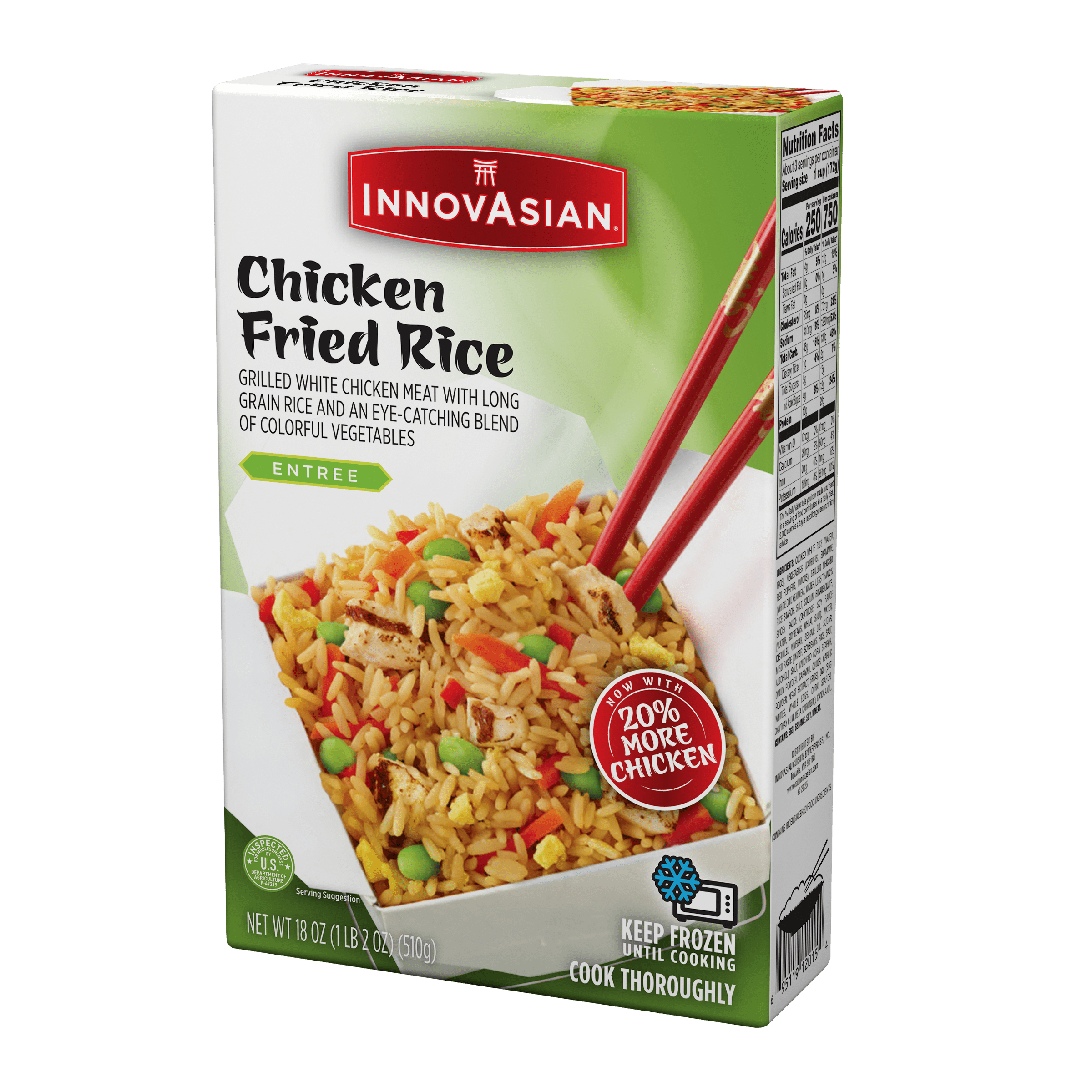 InnovAsian Chicken Fried Rice, 18 oz (Frozen Meal)