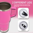 thumbnail image 3 of AQUAPHILE 40oz Tumbler with Handle, Double Walled Insulated Coffee Cup with Leak-proof Lid and Straw, Stainless Steel Travel Mug for Hot or Cold Drinks(Rubine Red), 3 of 5