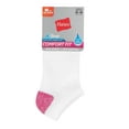 thumbnail image 2 of Hanes Comfort Fit Women's No-Show Socks, 6-Pairs Assorted White/Colors 5-9, 2 of 4