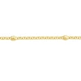 thumbnail image 2 of 14K Yellow Gold 7.25" Adj. 3mm Diamond Cut Bead Station Bracelet - Women, 2 of 4