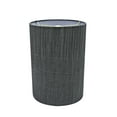 thumbnail image 2 of Aspen Creative 31259 Transitional Drum (Cylinder) Shaped Spider Construction Lamp Shade in Grey & Black, 8" wide (8" x 8" x 11"), 2 of 5