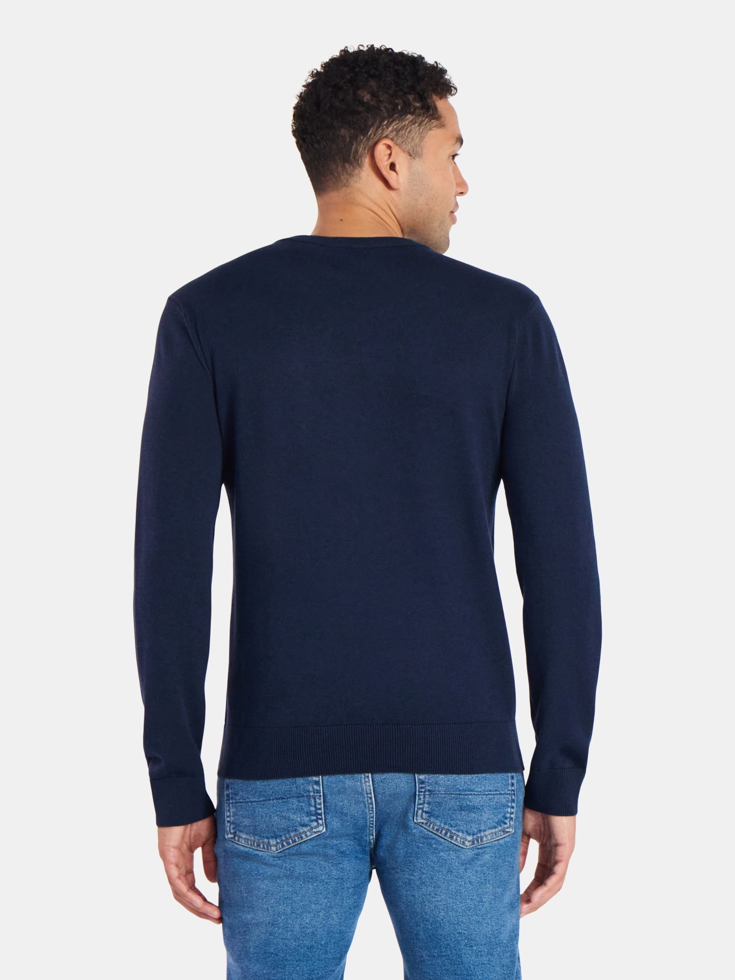 George Men's & Big Men's Relaxed Fit Lightweight Crewneck Sweater, Sizes XS-3XL