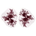 thumbnail image 1 of Uxcell 2 Pcs Flower Lace Appliques 3D Embroidery Lace Patch Sewing Addition Embellishments for Wedding Bridal Dress Clothes DIY Crafts Accessories Lace Decoration, Burgundy (20cm), 1 of 7