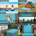 thumbnail image 2 of Playa Tamaño Grande 86.7 '' * 70.9 '' Manta De Picnic A Prueba De Arena Para Exteriores Estera De Playa De Nylon Con 4 Estacas Para Viajes Camping Senderismo Yuarrent HA047100-03, 2 of 6