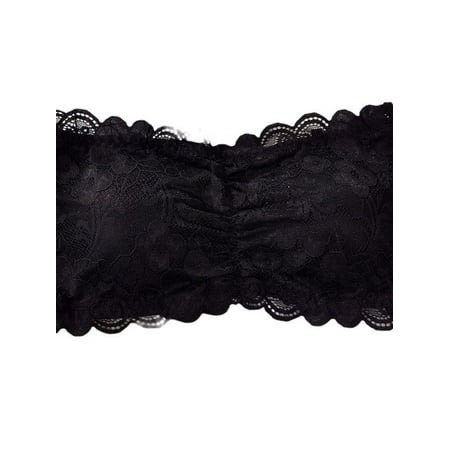

Ame Strapless Bandeau Lace Bra Women s Seamless Floral Non Padded Bralettes Top