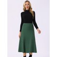 thumbnail image 3 of DARING DIVA Women's A-Line Skirts Stretchy Sweater Midi Skirt X-Large Army Green, 3 of 7