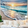 thumbnail image 3 of Dashan Beach Tapestry Wall Hanging,Ocean Landscape Scenery Tapestries for Bedroom Living Room Dorm Decor,60"Wx50"L, 3 of 5