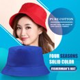 thumbnail image 5 of Pure Cotton Fishermen Caps Bucket Hat Solid Color Headwear Cap, 5 of 8