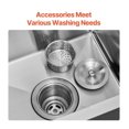 thumbnail image 6 of 25" Kitchen Sink Top Mount Single Bowl Stainless Steel Drop-In Basin - 304 Stainless Steel Bar Sink, Deep 9 Inch, Soundproof, Quick Drain, 6 of 6