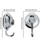 thumbnail image 2 of Paquete de 2 potentes ganchos de ventosa para baño, ventosa de plástico para pared, gancho para ducha, toalla, gancho para albornoz para cocina, vidrio - Carga Capacidad 5 kg, 2 of 5