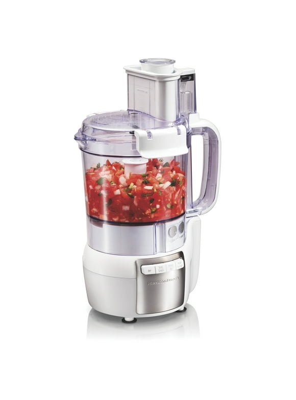 Hamilton Beach Stack and Snap Food Processor, 12 Cup Capacity, 450 Watts, White, 70729