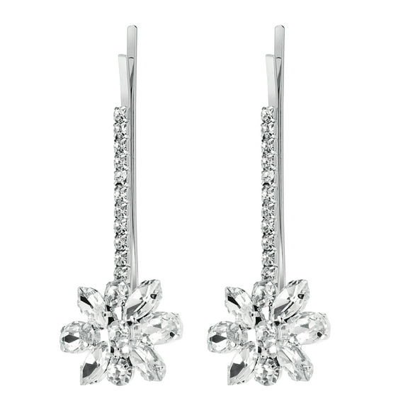 BESTOYARD 1 Pair Bridesmaid Hair Accessories Silver Rhinestone Alloy Fancy Hairstyle Headdress for Women