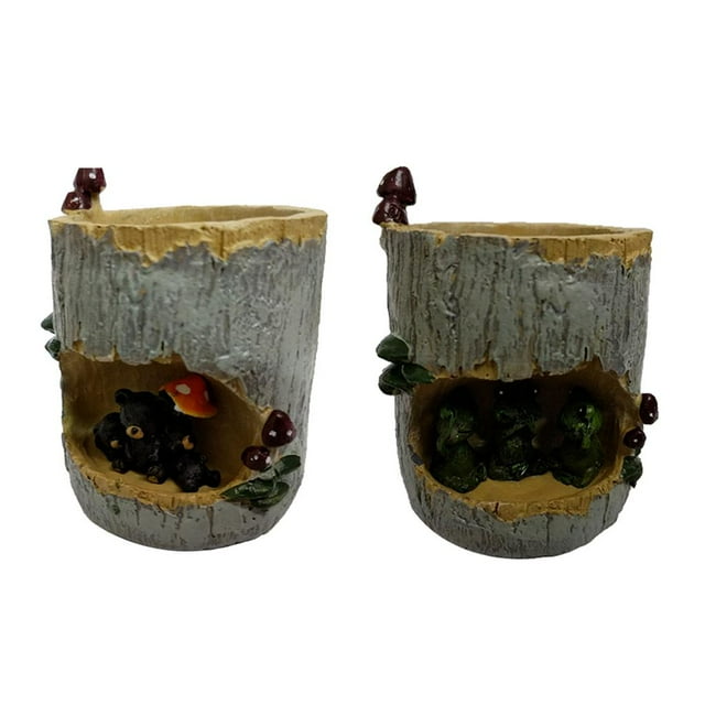 2 piezas de resina de jardín macetas plantas maceta maceta decoración