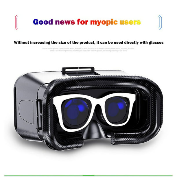 Pansonite VR Headset with Remote Control, Glasses Virtual Reality Headset for VR Games & 3D Movies, Eye Care System for iPhone and Android Smartphones - Walmart.com