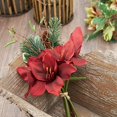 thumbnail image 5 of Saro Lifestyle FL424.R Artificial Bouquet with Amaryllis Pine Needle Design - Set of 12, 5 of 5