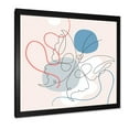 thumbnail image 2 of Designart 'Butterfly With One Line Drawing On Cubism Shapes I' Modern Framed Art Print, 2 of 4