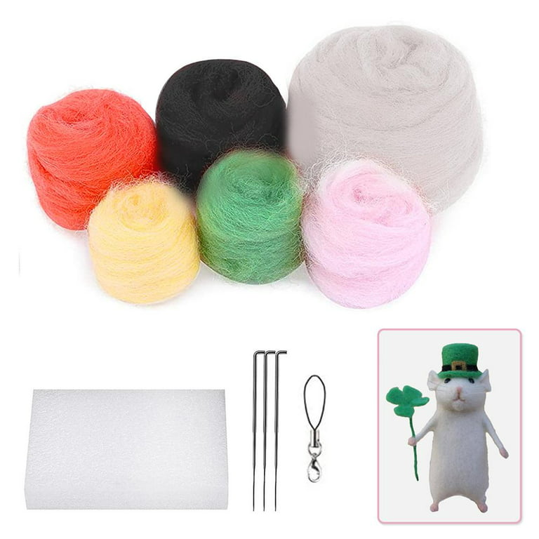 Incraftables Wool Needle Felting Kit 15 Colors for Beginners, Pros, Adults & Kids Wool Roving Felt Supplies Starter Set