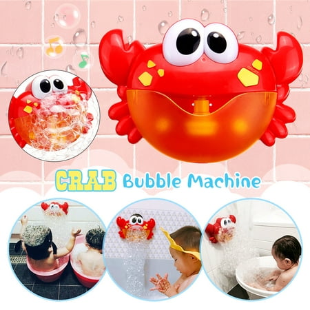 Crab Bubble Machine Music Bubble Maker Bath Baby Bath Shower Fun Red Plastic