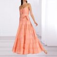 thumbnail image 1 of Vestido Túnica De Verano Vestido largo ajustado para mujer Vestido plisado ahuecado Traje de vacaciones de estilo elegante Cgtredaw Rosa S-Personalizado para Mujer, 1 of 1