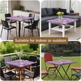 thumbnail image 5 of Purple Halloween Pattern Square Fitted Tablecloth with Elastic Edge,Square Table Cover,Washable Elastic Table Cover for Home Kitchen Party Decor 34"x34", 5 of 6