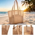 thumbnail image 5 of Beach Bags for Women,Mesh Beach Bag for Women,Beach Tote Large Foldable Mesh Swim Bag with Pockets | Sandproof | Waterproof, 5 of 7