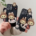 thumbnail image 2 of Para Xiaomi Redmi 9 10 10A 12 13 10C 12C 13C 14C Note 8 9 9s 10 11 12 13 Pro Say hello Labubu Funda con soporte de cuerda, 2 of 5