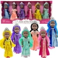 thumbnail image 1 of Little Dolls Set with Mini Princess Dolls for Girls – Princess Toy Dolls for Dollhouse –Small Doll Mini Princess Figures with Tiaras, Hair Accessories, 1 of 5