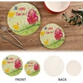 thumbnail image 4 of GZHJMY Easter Cute Chicks and Eggs Trivet Pot Holder, Round Woven Potholders Set 2PCS-Braided - Coasters - Table Mats 363 for Kitchen Pans Bowl Teapot, 4 of 7
