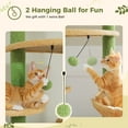thumbnail image 3 of PAWZ Road 90.5-100.4" Floor to Ceiling Cat Tree Tower, Adjustable Climbing Tree for Indoor Cats, Green, 3 of 12