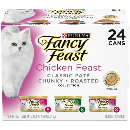 (24 Pack) Fancy Feast Classic Pate Collection Chicken Feast Wet Cat Food, 3 oz. (Best Wet Cat Food For Kittens)
