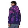 thumbnail image 4 of Vsdgher Purple Starry Sky Antelope Mens Hoodies Zip Hoodie, Hoodies for Men, Zip-up Hooded Sweatshirt-X-Large, 4 of 5