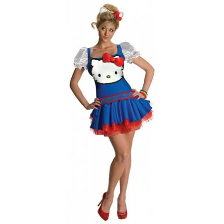 Hello Kitty Blue Classic Adult Costume - Small