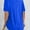 Blue, variant on MORTTIC Women's Plus Size Summer Tee Casual Short Sleeve Loose Fit Top with Button Back and Crew Neck, S-5XL