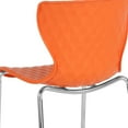 thumbnail image 3 of 4 Pk. Lowell Contemporary Design Orange Plastic Stack Chair, 3 of 9
