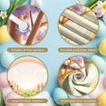 thumbnail image 4 of Colorful Eggs Easter Banner Cherry Blossom Spring Backdrop Rainbow Cute Bunny Egg Hunt Background for Easter Party Spring Celebration Kids Activity, 4 of 9